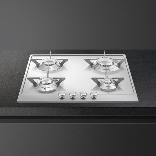 SMEG P64ES - Stainless Steel Gas Hob - 4 Cooking Zones - Gas