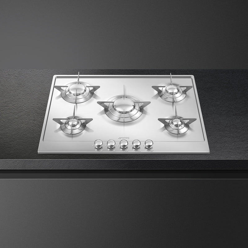 SMEG P705ES - Stainless Steel Gas Hob - 5 Cooking Zones