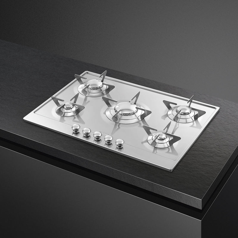 SMEG P705ES - Stainless Steel Gas Hob - 5 Cooking Zones