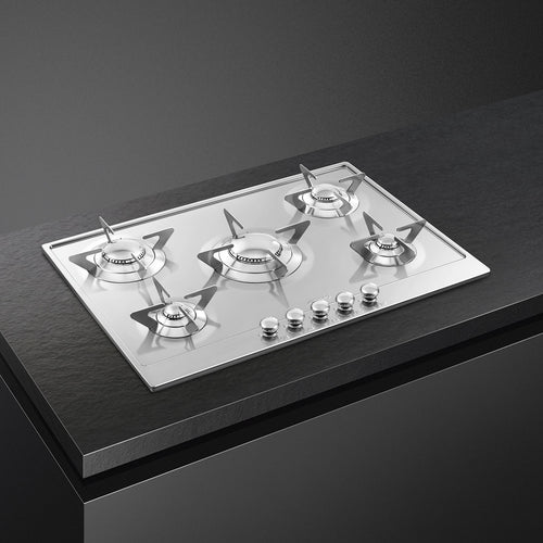 SMEG P705ES - Stainless Steel Gas Hob - 5 Cooking Zones