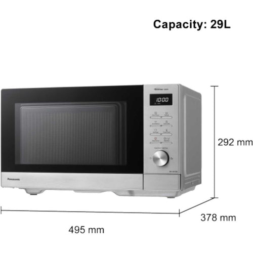 Panasonic NN-SD37QSBPQ - Stainless Steel Microwave - 29 Litres