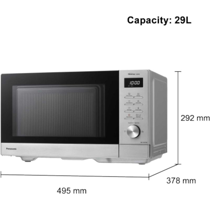 Panasonic NN-SD37QSBPQ - Stainless Steel Microwave - 29 Litres