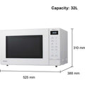 Panasonic NN-ST64QWBPQ - White Microwave - 32 Litres