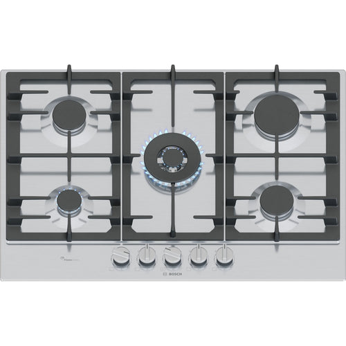 Bosch PCQ7A5I90 - Stainless Steel 5 Burner Gas Hob - 75cm Width