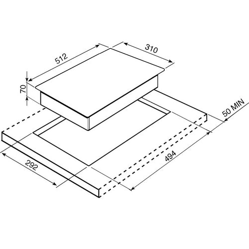 Smeg PGF32G Classic - Stainless Steel Domino Gas Hob - 31cm - 2 Burners