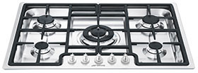 Smeg PGF75-4 - Stainless steel 5 Zone Gas Hob