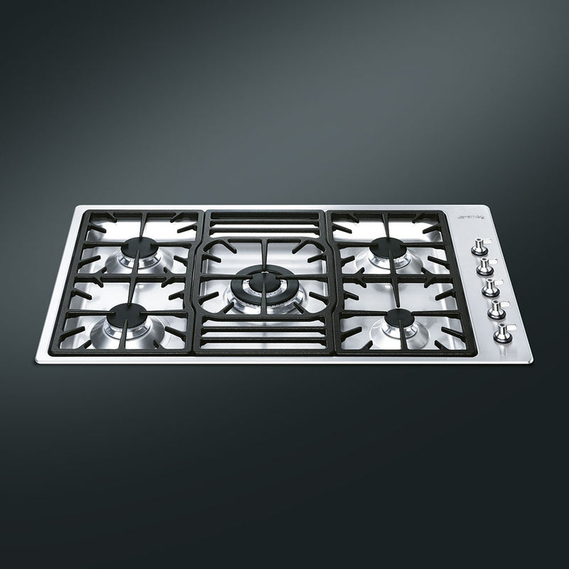 Smeg PGF95-4 - Stainless Steel 5 Burner Gas Hob - 86cm
