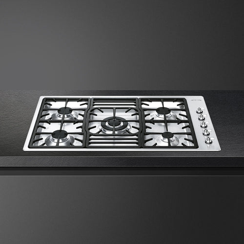 Smeg PGF95-4 - Stainless Steel 5 Burner Gas Hob - 86cm