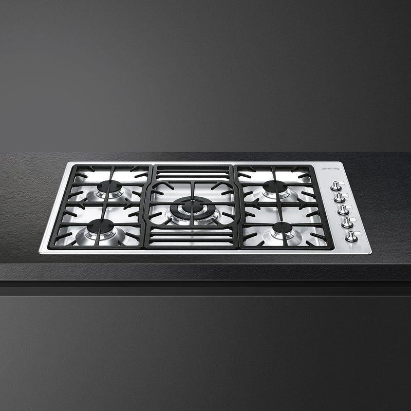 Smeg PGF95-4 - Stainless Steel 5 Burner Gas Hob - 86cm