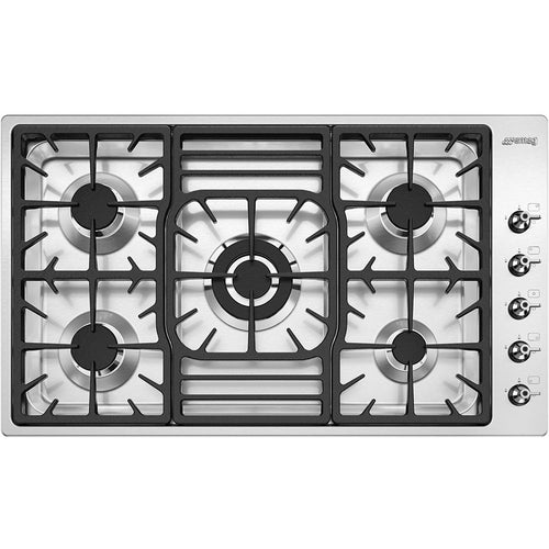 Smeg PGF95-4 - Stainless Steel 5 Burner Gas Hob - 86cm