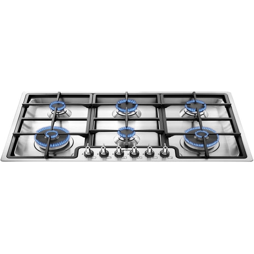 Smeg PGF962 Classic - Stainless Steel Gas Hob - 6 Burners - 87cm