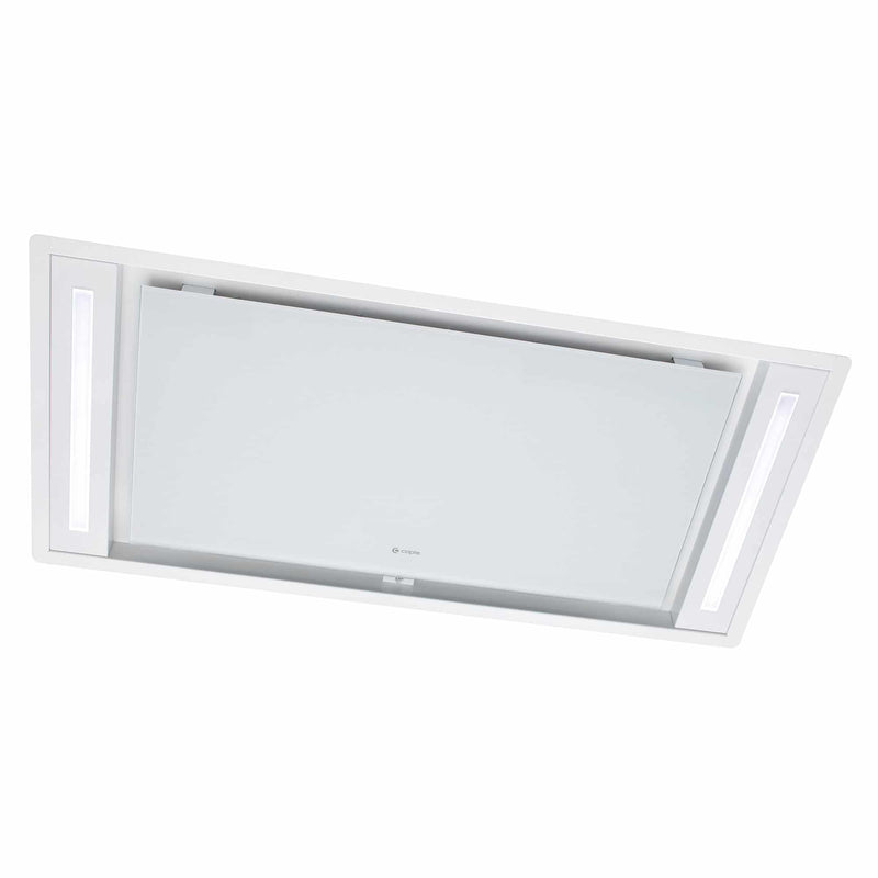 Caple PLASCE903WH 90cm White Glass Plasma Ceiling Cooker Hood
