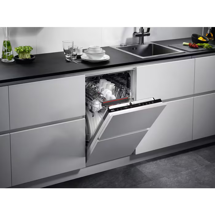 AEG FSB73427Z - Black Slimline Dishwasher - 9 Place Settings - D Energy Rating