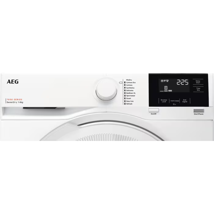 AEG TR718L2B - White 8KG Heat Pump Tumble Dryer - A++ Energy