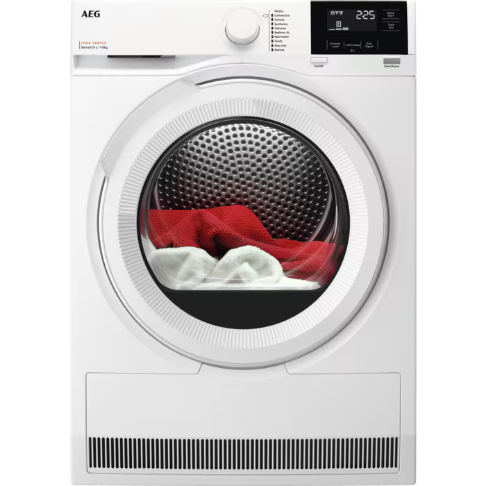 AEG TR718L2B - White 8KG Heat Pump Tumble Dryer - A++ Energy