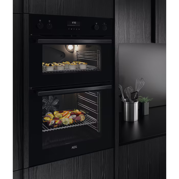 AEG DCE531160B - Black Built in Electric Double Oven - A energy