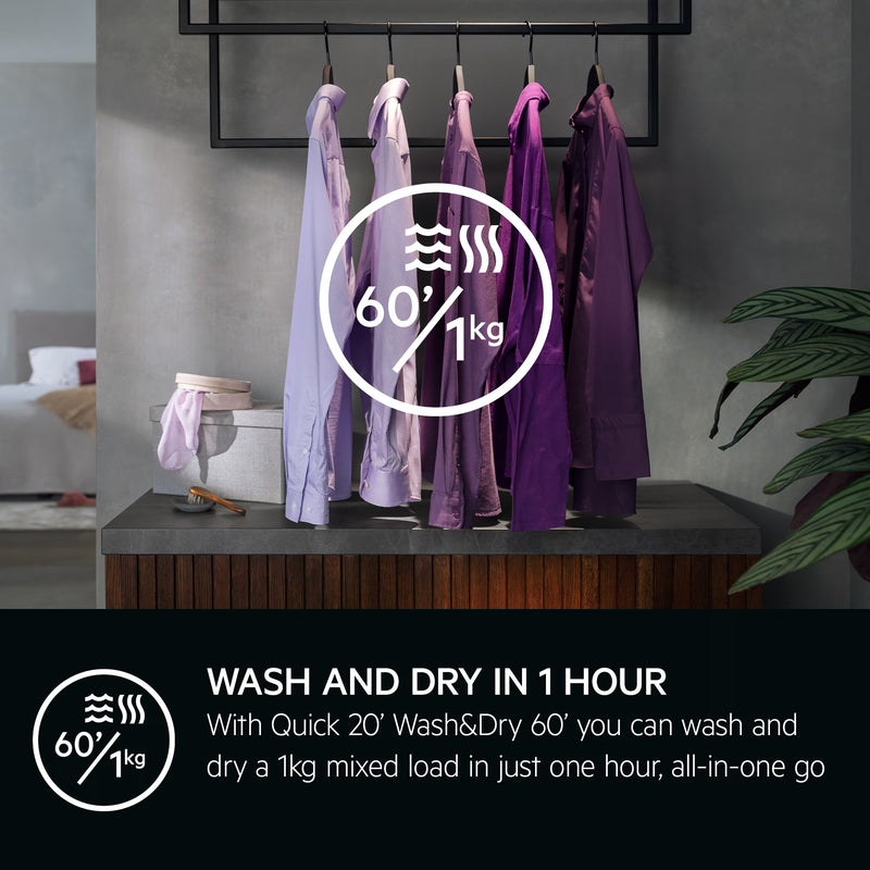 AEG L7WC84636BI - Integrated 8KG/4KG Washer Dryer - 1600 RPM - B energy