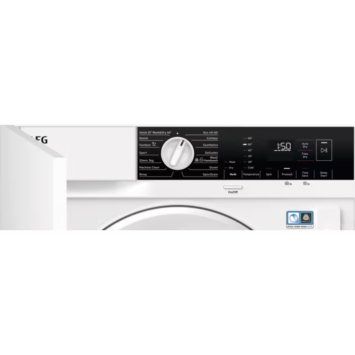 AEG LX6WG74634BI - Integrated 7KG/4KG Washer Dryer - 1600 RPM - B/D energy