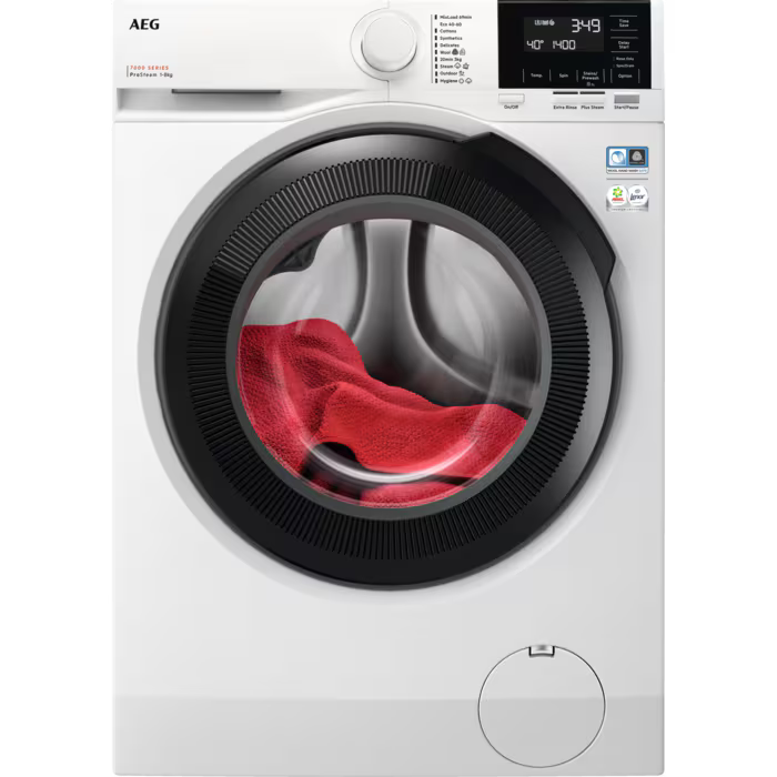 AEG LFSR71844B  8KG Washing Machine 7000 ProSteam - White  - 1400 RPM - A Energy