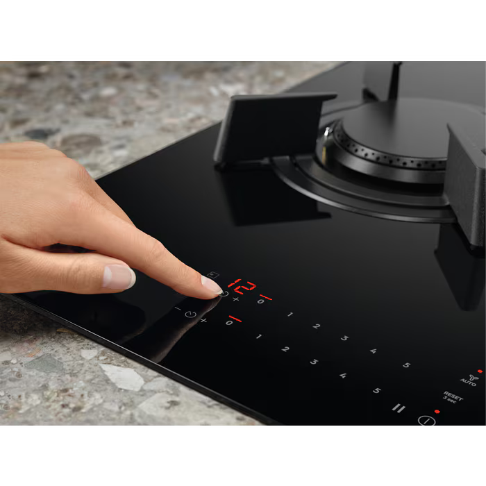 AEG HVB8453IB - Black 80cm Gas Hob - 4 Burners - FlameLight LED