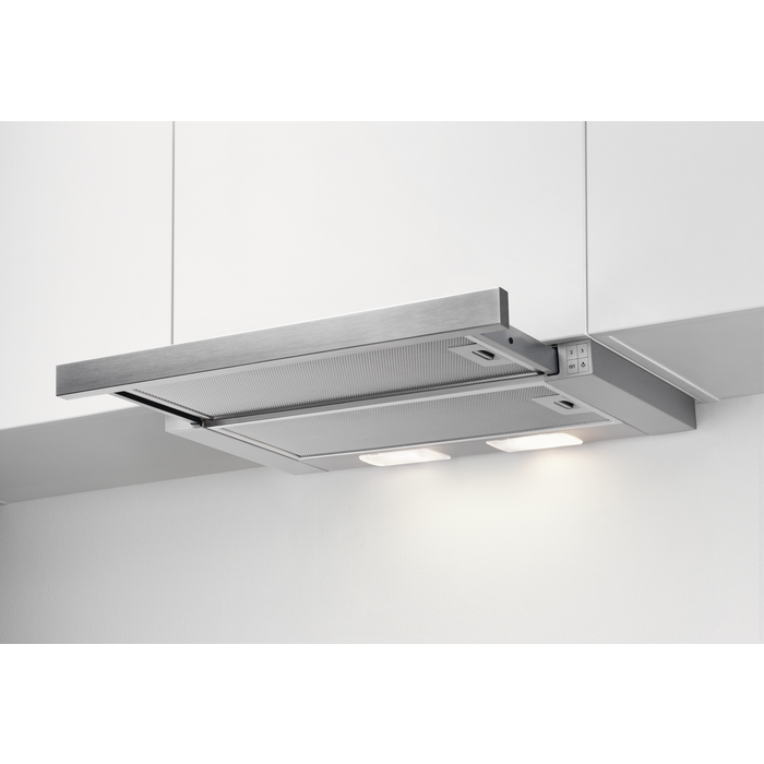 Zanussi ZFP316S - Silver Pull-Out Cooker Hood - C Energy Rating