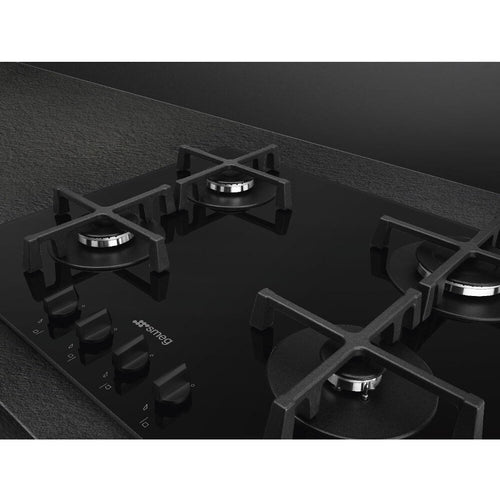 Smeg PV264B - Black 60cm Gas Hob - 4 Burners