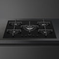 Smeg PV275B - Black 72cm Gas Hob - 5 Burners - Glass Surface