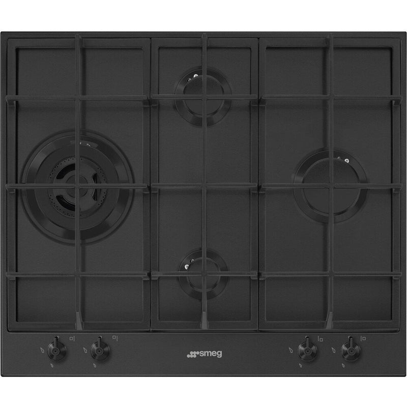 Smeg PX364LMB Classic - Black 4 Burner Gas Hob - 60cm - A+ Energy