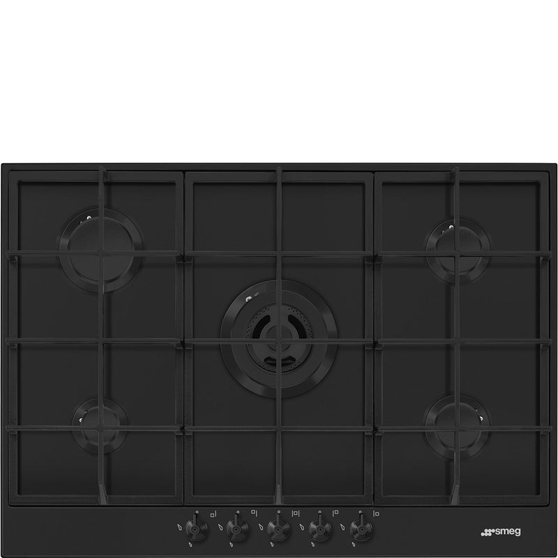 SMEG PX375MB - Black Gas Hob - 5 Zones