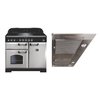 Rangemaster CDL100EIRP/C - Royal Pearl/Chrome Silver Range Cooker - 5 Zone Induction - A Rated