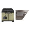 Rangemaster CDL100DFFOG/C - Olive Green/Chrome Range Cooker - 155L - A Rated