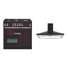 Rangemaster PROP90DFFCY/C - Cranberry Professional Plus 90cm Range Cooker - Dual Fuel - A Energy