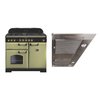 Rangemaster CDL100DFFOG/B - Olive Green Dual Fuel Range Cooker - 79L + 82L - A Rated