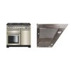 Rangemaster EDL100DFFIV/C - Ivory Dual Fuel Range Cooker - 100cm with Twin Ovens - A Rated