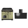 Rangemaster CDL100DFFOG/B - Olive Green Dual Fuel Range Cooker - 79L + 82L - A Rated
