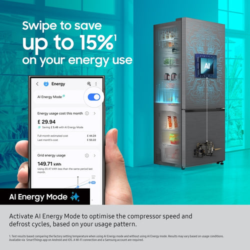 Samsung RB50DG632ES9EU - Silver Fridge Freezer - 505L No Frost - E Energy