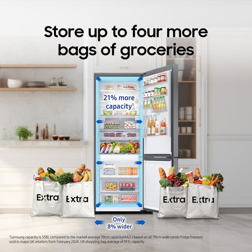 Samsung RB53DG703ES9 - Silver Fridge Freezer - 538L - E Rated