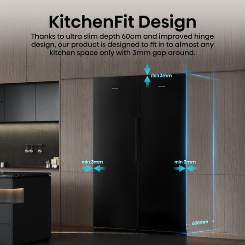 Hisense RL5K370GSFC - Black Larder Fridge - 372L - C Energy Rated