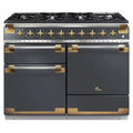 Rangemaster ELS110DFSL/AB - Slate/Brass Dual Fuel Range Cooker - 110cm - A/A Energy