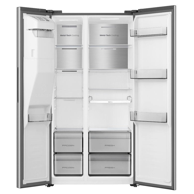 Hisense RS5P528SPIC - Silver American Fridge Freezer - 528 Litres - C Energy