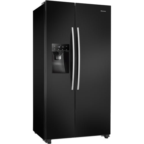 Hisense RS694N4IBE - Black American Fridge Freezer - 562L - E Rated