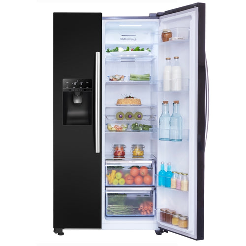 Hisense RS694N4IBE - Black American Fridge Freezer - 562L - E Rated