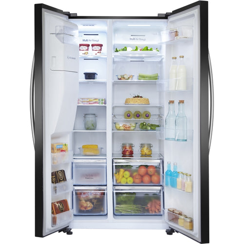 Hisense RS694N4IBE - Black American Fridge Freezer - 562L - E Rated