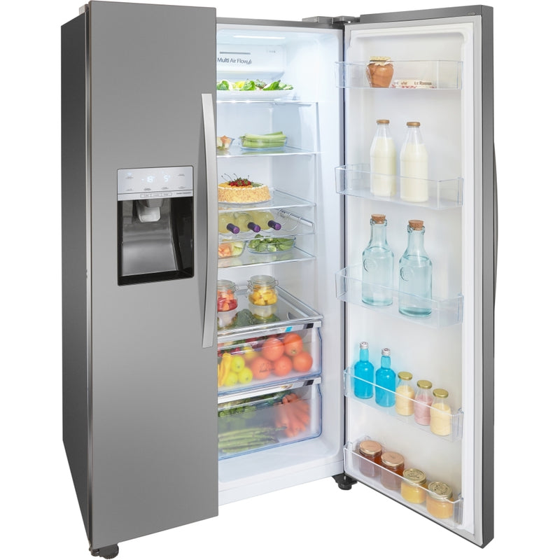 Hisense RS694N4ICE - Stainless Steel American Fridge Freezer - 562L - E Energy