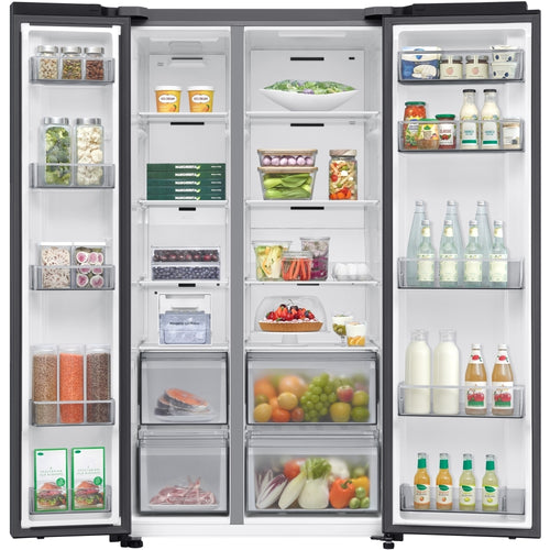 Samsung RS70F67QCFEU - Black American Fridge Freezer - 652L - C Energy Rating