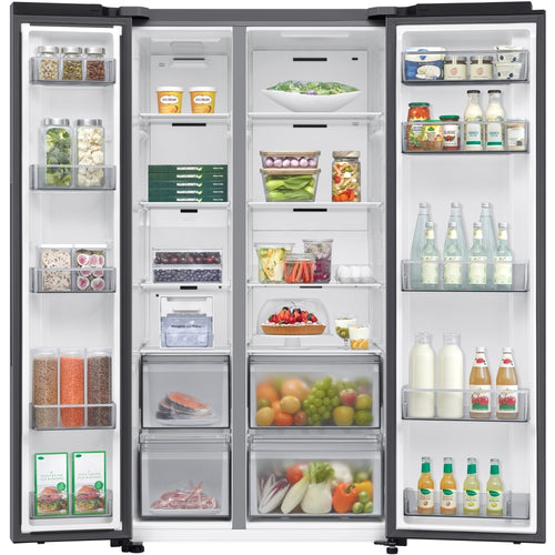 Samsung RS70F67QCTEU - Silver American Fridge Freezer - 652L - C Rated