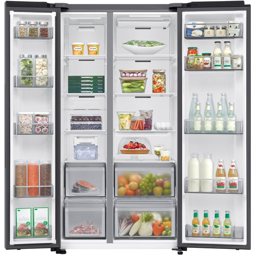 Samsung RS70F68QBTEU - Silver American Fridge Freezer - 652L - B Energy Rated