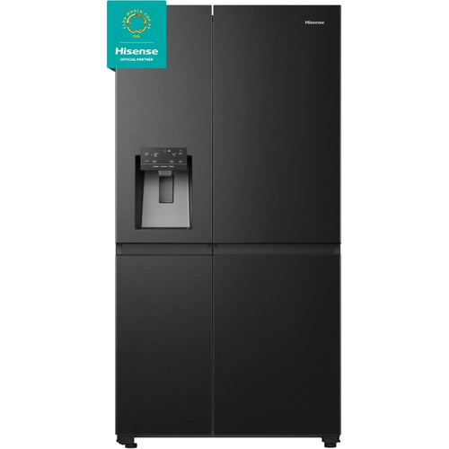 Hisense RS818N4IFE - Black American Fridge Freezer - 632L Total Capacity - E Rated