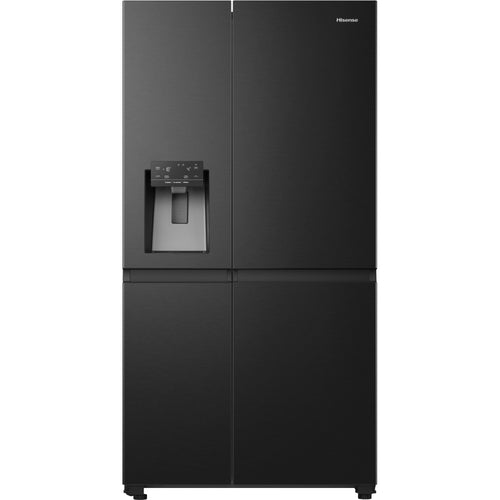 Hisense RS818N4TFC - Black/Stainless Steel American Fridge Freezer - 632L - C Energy