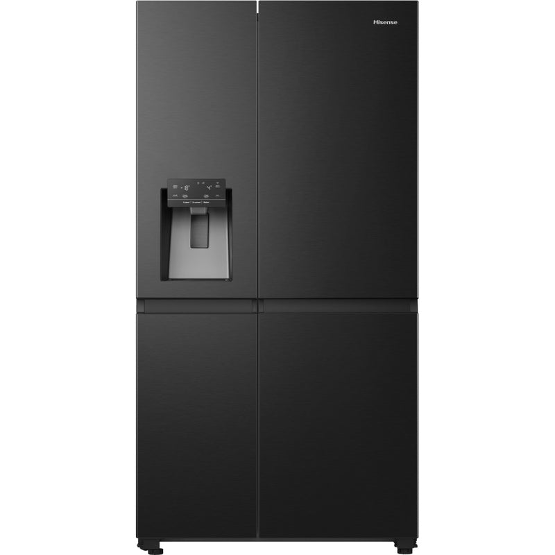 Hisense RS818N4TFC - Black/Stainless Steel American Fridge Freezer